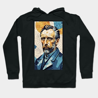 Starry Night Mosaic: Van Gogh Inspired Portrait Hoodie